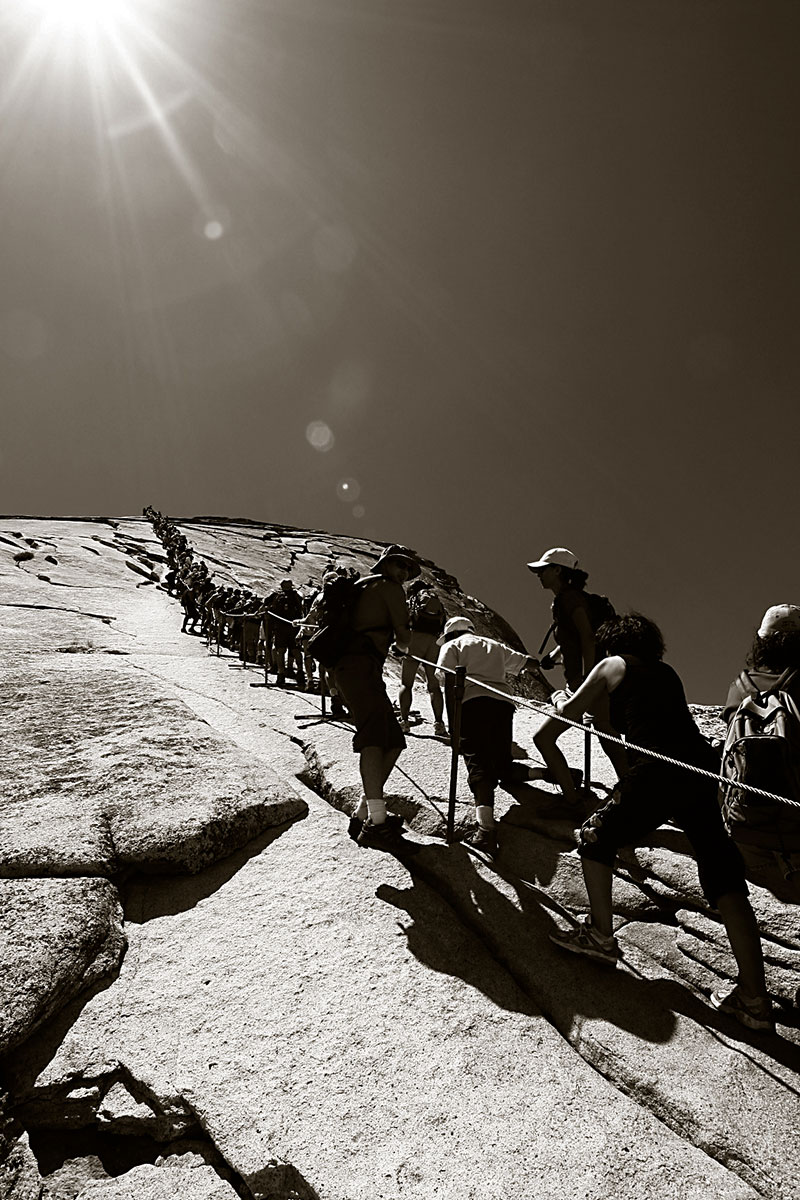Climbing Half Dome